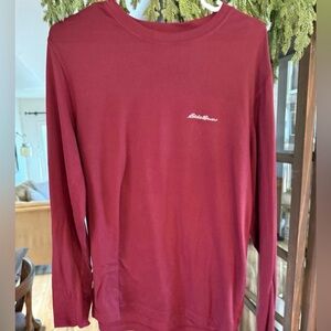 Eddie Bauer Burgundy Crew Neck Shirt